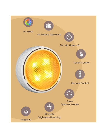Juego de 2 Apliques de Pared Inalámbricos Jantolumi con Control Remoto