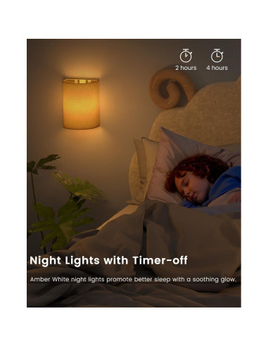 Juego de 2 Apliques de Pared Inalámbricos Jantolumi con Control Remoto