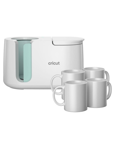 Cricut Mug Press + 4 Tazas Cerámica 12oz Personalizadas