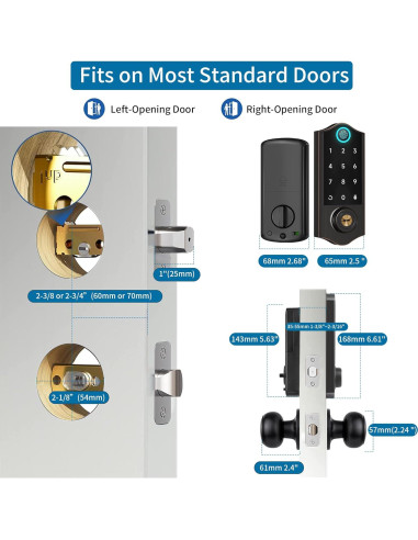 Cerradura Inteligente Biométrica Harfo DA2K Bronce Envejecido