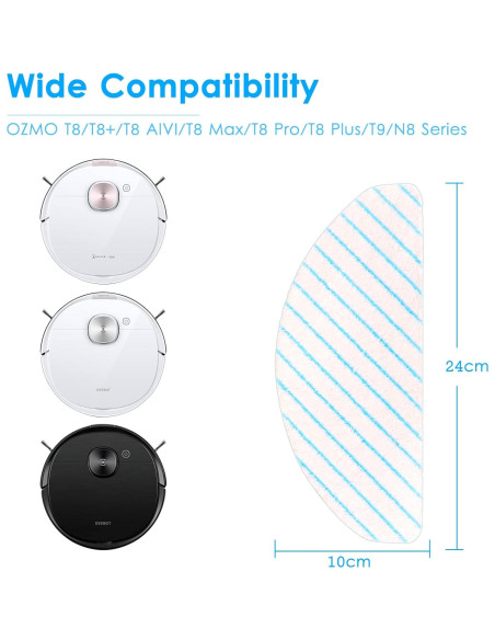 50 Almohadillas de Mopa Desechables CHAIN PEAK para ECOVACS