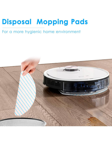 50 Almohadillas de Mopa Desechables CHAIN PEAK para ECOVACS