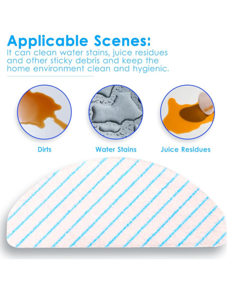 50 Almohadillas de Mopa Desechables CHAIN PEAK para ECOVACS