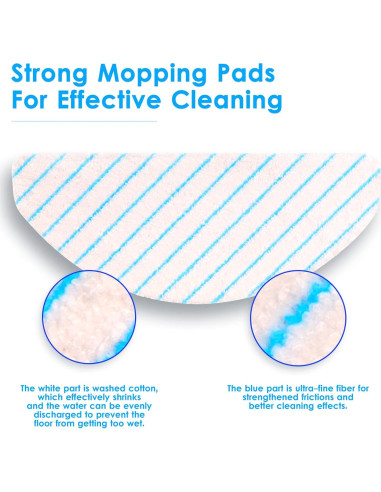 50 Almohadillas de Mopa Desechables CHAIN PEAK para ECOVACS