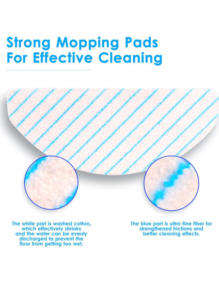 50 Almohadillas de Mopa Desechables CHAIN PEAK para ECOVACS