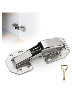 Bisagras Ocultas de Cierre Suave Ravinte - 2 Piezas Metal Niquelado