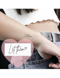 Set de Tatuajes Temporales Deja que el Corazón - 6 Hojas Modernas 2