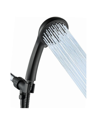 Cabezal de Ducha Axioblis 5 Funciones Alta Presión Negro Mate