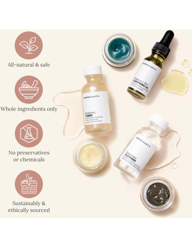 Kit de Cuidado de Piel Orgánico Bambu Earth - 6 Piezas