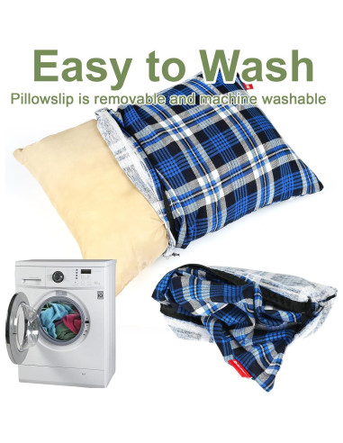 Almohada de Camping RISEPRO Azul Lavable y Compacta 350g