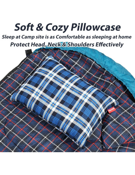 Almohada de Camping RISEPRO Azul Lavable y Compacta 350g