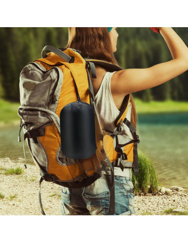 Almohada de Camping RISEPRO Azul Lavable y Compacta 350g