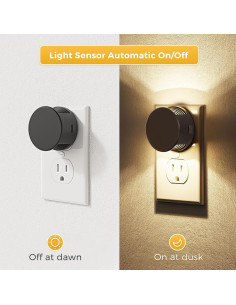 L LOHAS LED Luz Nocturna Enchufable 2-Pack 3000K Regulable 2