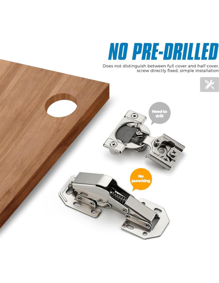 Bisagras Ocultas Ravinte Cierre Suave 2 Piezas Montaje Superficial