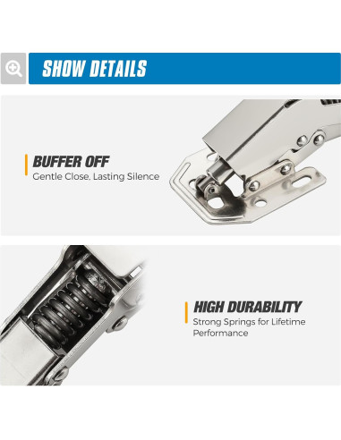 Bisagras Ocultas Ravinte Cierre Suave 2 Piezas Montaje Superficial