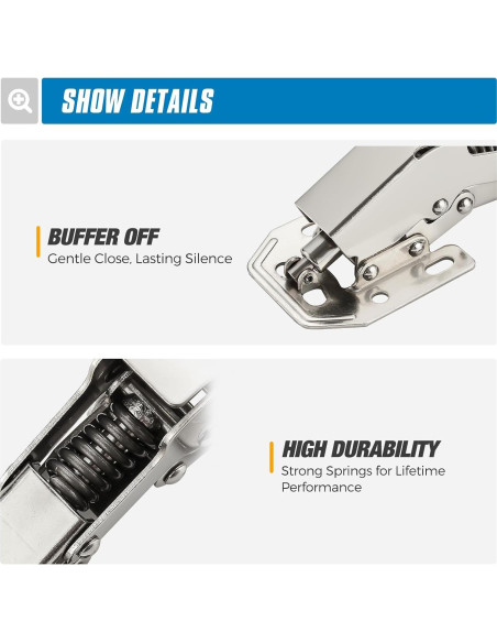 Bisagras Ocultas Ravinte Cierre Suave 2 Piezas Montaje Superficial