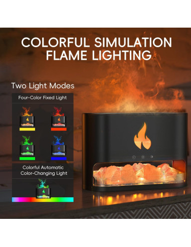 Difusor de Llama de Chimenea Yaledi 250ml Aromaterapia USB