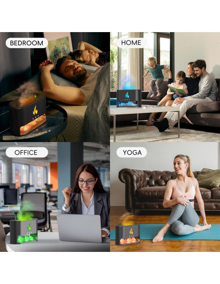 Difusor de Llama de Chimenea Yaledi 250ml Aromaterapia USB