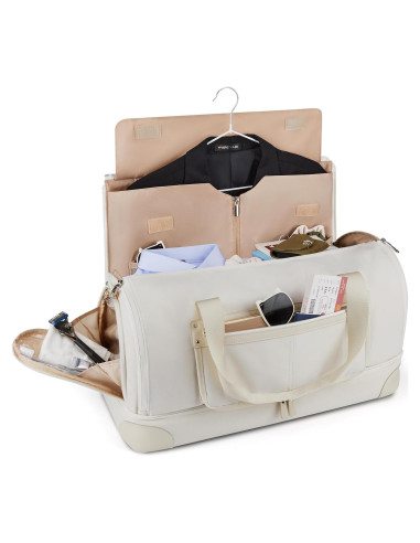 Bolsa de Ropa Duffle BAGSMART Beige 2 en 1 para Mujeres