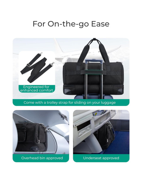 Bolsa de Ropa Duffle BAGSMART Beige 2 en 1 para Mujeres