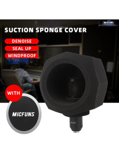 Filtro Antipop para Micrófono de Estudio F3 - Negro, 22x21x18cm 2