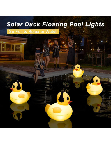 Luces Flotantes de Piscina Solar DeeprBetter 39cm Impermeables