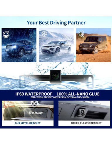 Cámara de Respaldo HD Xiaofeige con Visión Nocturna 170