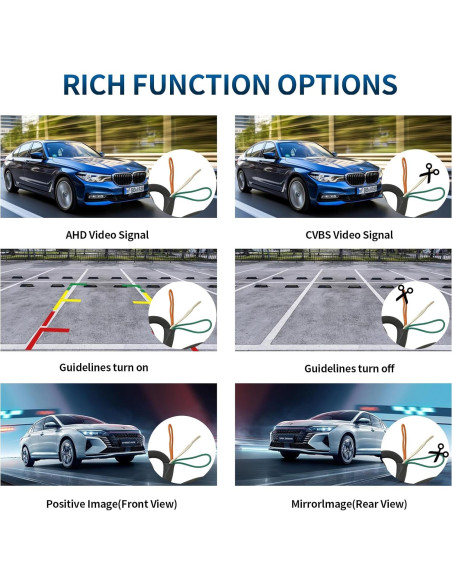 Cámara de Respaldo HD Xiaofeige con Visión Nocturna 170