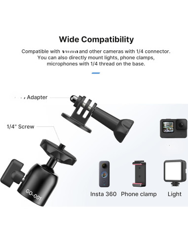 Soporte Magnético ULANZI GO-001 para Cámara de Acción - 360