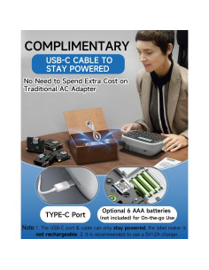 Etiquetadora Vixic D210S Portátil con Cintas 12mm USB-C 2