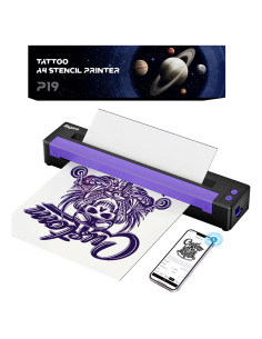 Impresora de Plantillas de Tatuaje Bagana P19 Inalámbrica