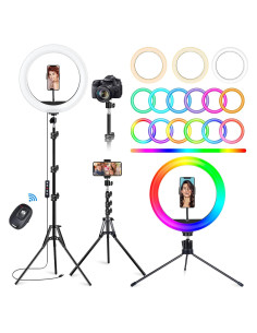 Luz de Anillo STALLY 10.2" con Trípode Ajustable 160cm