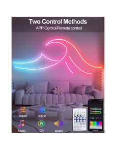 Luces de Cuerda LED Neón 5M Golden Bunny RGB Control APP 2