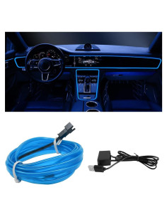 Tira de luces LED HIPOPY 3m USB Azul para automóviles