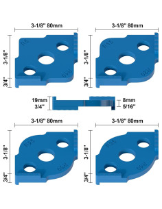 Plantillas de Router Radius 4 Pcs ABS para Carpintería 2