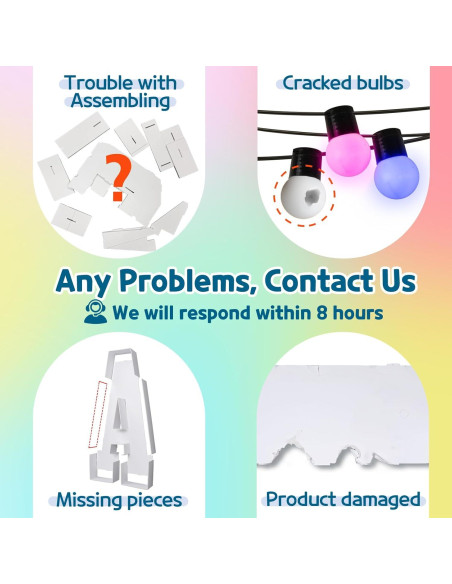 Letras de Neón Coloridas Imprsv 3 Pies con Control Remoto Letras de Neón Coloridas Imprsv 3 Pies con Control Remoto