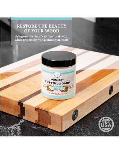 Cera para Tabla de Cortar CLARK'S 170g - Grado Alimenticio Coco