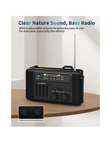 Radio Meteorológica de Emergencia MOFOKEAY 8000mAh Solar Bluetooth