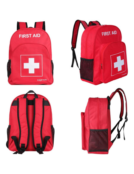 Mochila de Primeros Auxilios Vacía YIQFTON 18L Impermeable Roja