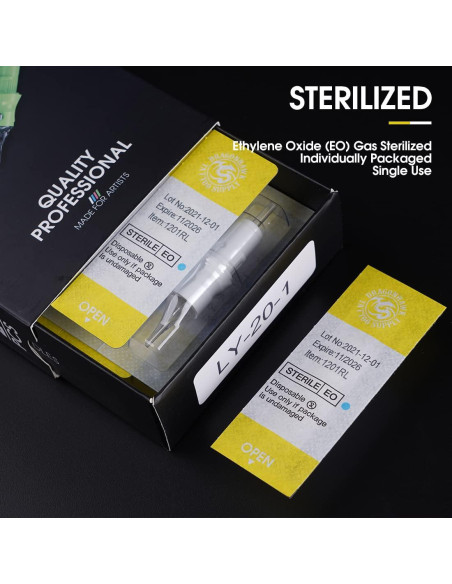 Agujas de Cartucho Dragonhawk 50 Piezas Mixtas 1003RL-1011RL