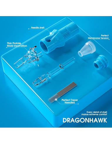 Agujas de Cartucho Dragonhawk 50 Piezas Mixtas 1003RL-1011RL