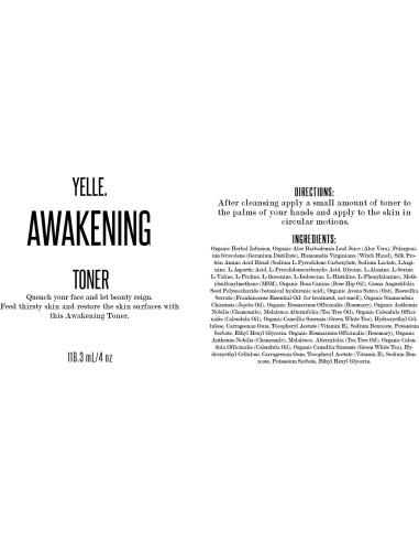 Tónico Facial Yelle 118ml - Hidratante con Rosa Mosqueta y Ácido Hialurónico