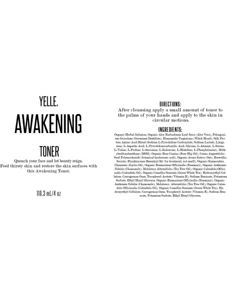 Tónico Facial Yelle 118ml - Hidratante con Rosa Mosqueta y Ácido Hialurónico