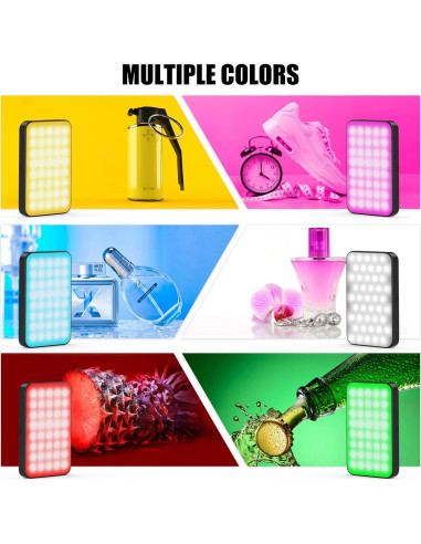 Luz LED RGB Leshiou V10 Portátil 3000mAh 500LUX