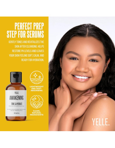 Tónico Facial Yelle 118ml - Hidratante con Rosa Mosqueta y Ácido Hialurónico