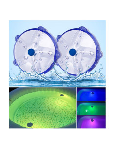 Luces Flotantes para Piscina DeeprBetter 2pcs LED Coloridas
