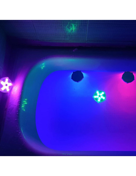 Luces Flotantes para Piscina DeeprBetter 2pcs LED Coloridas