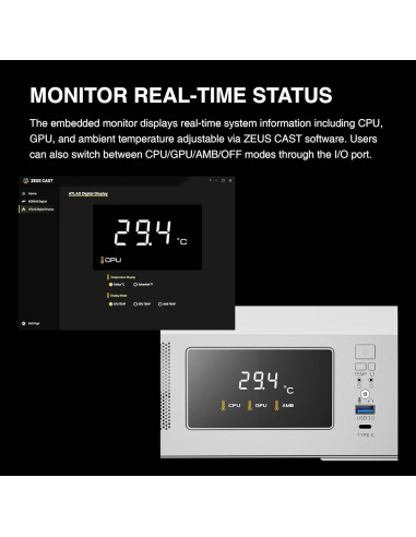 Caja de Computadora GAMDIAS ATLAS M1 Blanca ATX con RGB