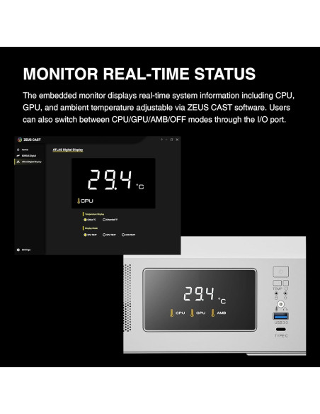 Caja de Computadora GAMDIAS ATLAS M1 Blanca ATX con RGB