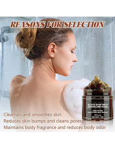 Jabón Negro Beldi Zawina Marruecos 200g con Argán y Rosa 2